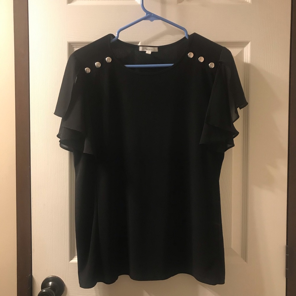89th + Madison Large Black Blouse